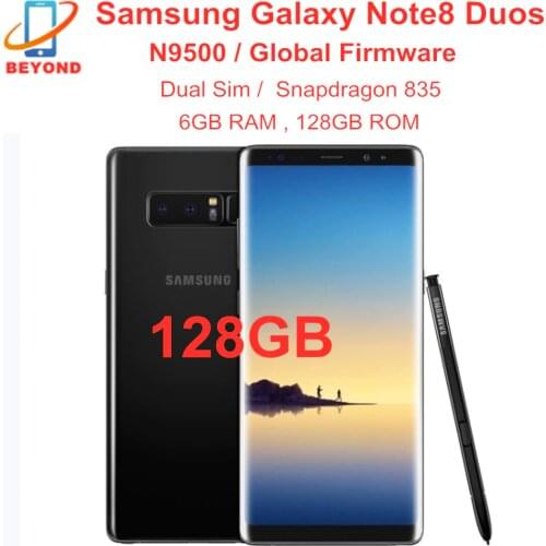 Samsung Galaxy Note8 Note 8 N9500 128GB ROM Mobile Phone Dual Sim 6GB RAM Octa Core 6.3' Snapdragon 835 NFC Cell Phone