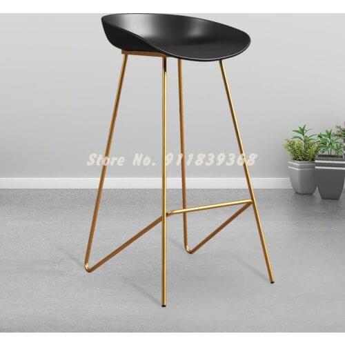 Northern Europe Modern Simple Iron Bar Chair Fashion Bar Chair Back High Footed Stool Net Red Bar Stool Bar Chair