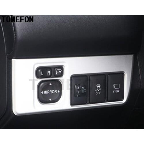 TOMEFON For Toyota RAV4 2016 ABS Chrome Head Light Switch Control Trim Cover Head Lamp Control Frame Stickers