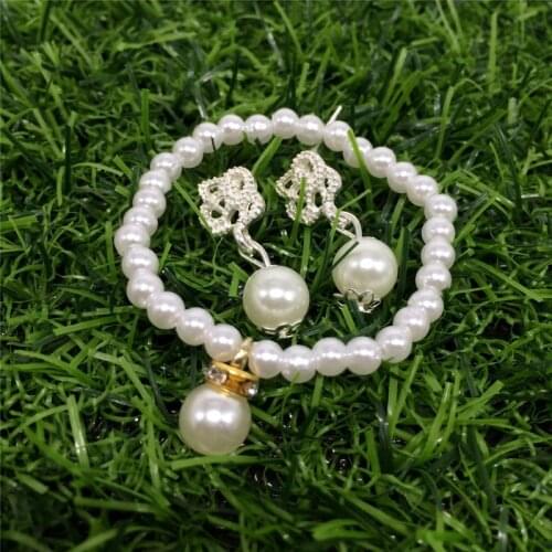 Doll Jewelry Shoe Decoration Accessories Doll Pearl Necklace Earring Doll Accessories For BIyth Babie