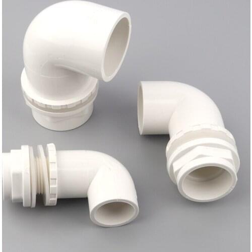 3pcs/lot 32/40/50mm Water Intake/Outlet 90 Degrees Elbow Joint Aquarium Large Fish Tank Aquaculture Box Inlet Drainage Connector