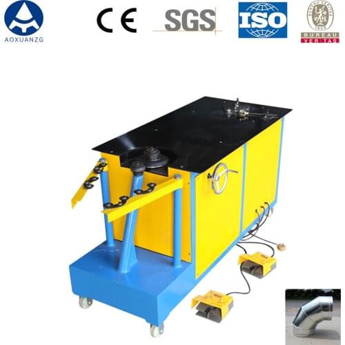 High Quality Horizontal Shrimp Bending Machine, Shrimp Elbow Pipe End Forming Machine, Round Galvanized HVAC Air Duct Making