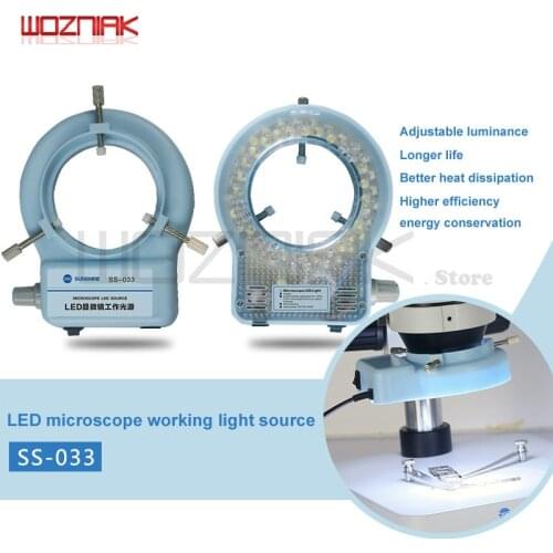 Wozniak SS-033 Microscope Light Source Ring Light Source Annular Lamp Tube Microscope Auxiliary Lamp White Light Source