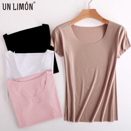 UNLIMON Womens Modal short sleeves A comfortable T-shirt