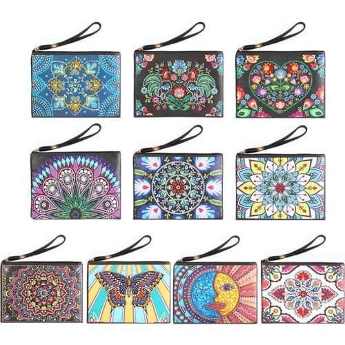 DIY Special Shaped Diamond Painting Wristlet Wallet Women Clutch Bag Valentines Day Gift for Girlfriend