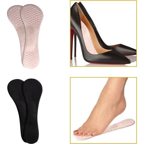 1 Pair High Heel Insoles Silicone Shields Anti Slip Heel Insert Arch Support Women Ladies Insoles Pad