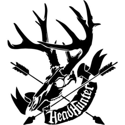 12.5cm*14cm Car Styling Hunter Head Animal Deer Fashion Creative Vinyl Window Stickers C5-0634