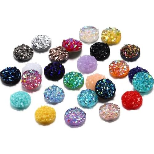 150pcs 8-12mm8-12mm Natural Ore Embellishment Patch AB Gypsophila Jewellery Base Ring Earrings DIY Handmade Accessories