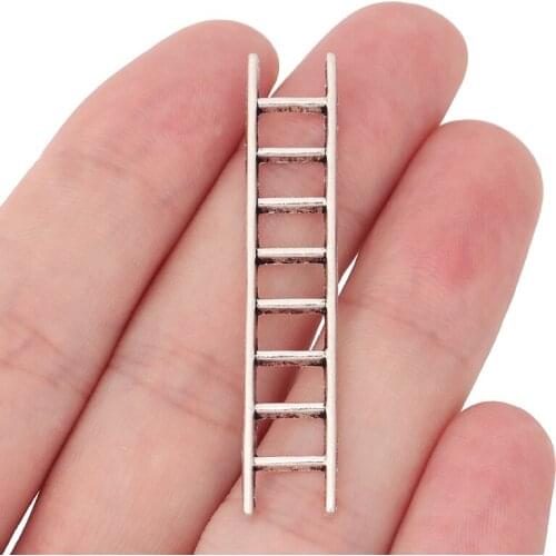 20 x Tibetan Silver Ladder Charms Pendants Beads for Necklace Jewelry Making Findings 51x10mm