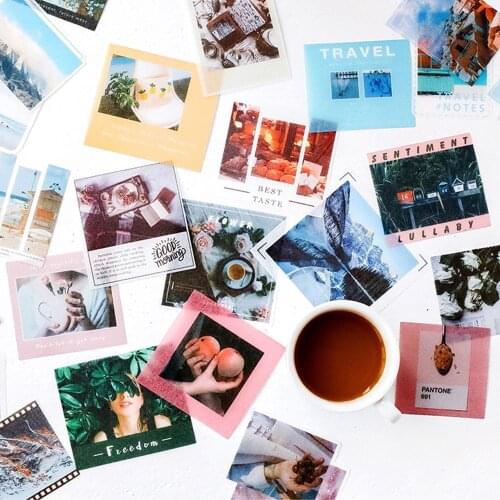 2020 NEW 40 Pcs/pack Light And Shadow Monologues Collage Stickers For Stationery Scrapbooking Diy Diary Album Journal Label