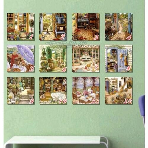 3d Diamond Painting Cross Stitch Needlework Full Drill Diamond Mosaic Diamond Embroidery 12 Families Flowers Embroidery