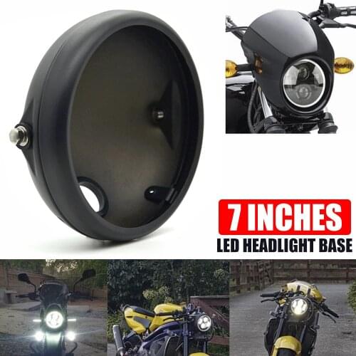 7" Motorcycle Outside Shell LED Headlight HeadLamp Housing Cover Bucket Retro Motorcycle Modified Headlight Base For Harley
