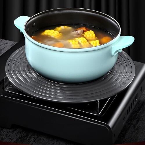 Aluminum Alloy Heat Induction Heat Spreader Heat Conduction Plate Anti-Slip Round Thawing Board Heat Diffuser for Kitchen Pot