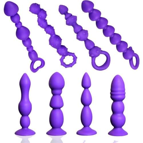 Anal plug male and female with bead anal horse eye comrade masturbation adult sex toys environmental protection stimulation