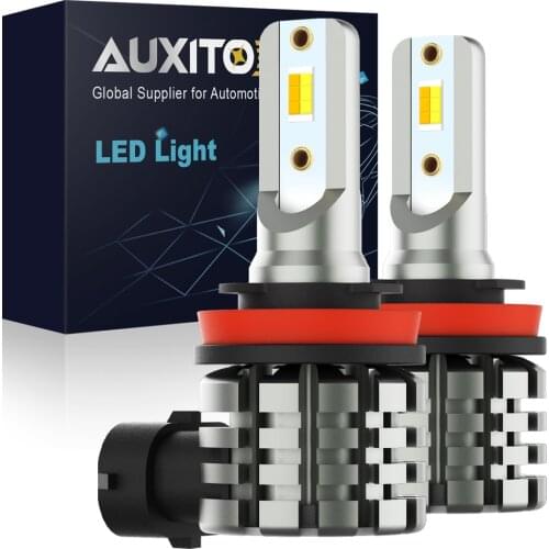 AUXITO 2x 2000LM H8 H11 LED Fog Bulb H16JP Canbus No Error Driving Running Light Dual Color White Yellow Switch Fog Lights