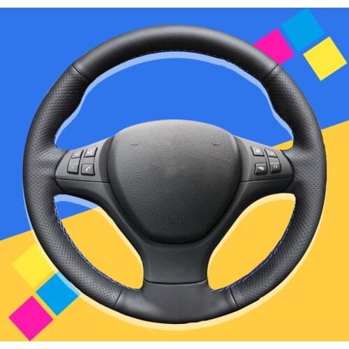 Auto Braid On The Steering Wheel Cover for BMW M Sport X5 E70 M50d 2006-2013 X6 E71 2009 2010 2011-2014 Car Braiding Covers