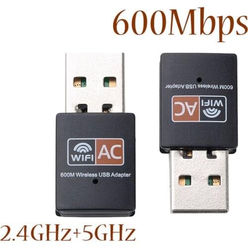 Kebidu 2.4GHz+5GHz 600mbps Wireless Network Card Wifi Antenna USB Wifi Adapter For Windows XP/Vista/7/8/8.1/10 Mac