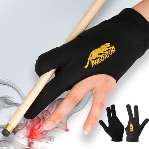 Predator Billiard Pool Gloves Three Fingers Gloves Lycra Fabric 10pcs Left Hand Good Elasticity Durable Billiard Accessories