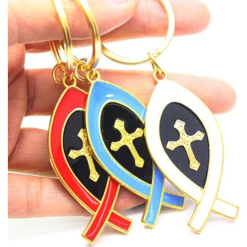 Israel Jerusalem Fish-Shaped Cross Keychain Gold Silver Color Car Key Chains Religious Pendants Keyrings Church Jewelry Gifts