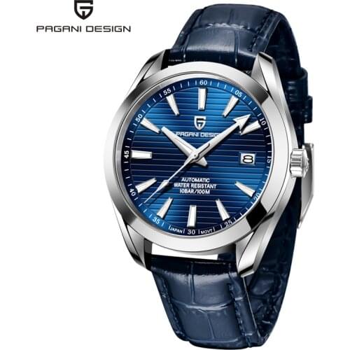 PAGANI DESIGN 2021 Mens Mechanical Watches Luxury Luminous NH35 Automatic Watch Men Sport 10Bar Waterproof Leather WristWatches