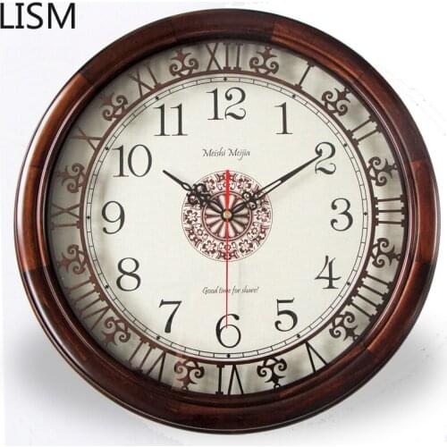 Wooden Wall Clock Modern Design Nordic Round Wall Clock Quartz Silent Hollow Wall Clock Luxury Living Room Decoration Zegary
