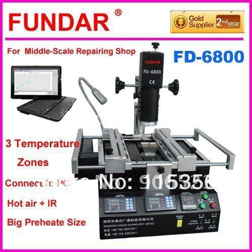 DHL free shipping FUNDAR FD-6800 3 temperature zones hot air Infrared preheating BGA rework station