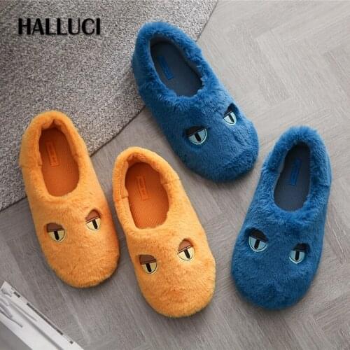 Family Winter Kawaii Parent-child home slippers women and child Japanese plush soft cartoon Bedroom non-slip slipper women shoes