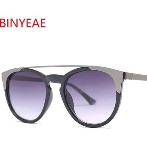 Elegant Sunglasses Woman Fashion Brand Luxury Designer Sun Glasses Metal Double Bridge Cat Eye Sunglasses lunette de soleil
