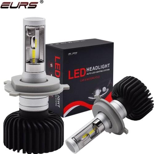 EURS 1pair C318 H4 H7 Car headLights led H11 9005 9006 6500K 8000lm Auto LED Bulbs Automobiles Headlamps Kit Fog lamp 12V White