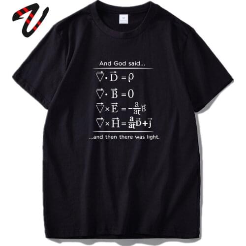 Geek T-shirt God Says Physical Formula T Shirt Men Funny I Made A Joke Tshirt Never Trust An Atom Science Tops 100% Cotton Tees