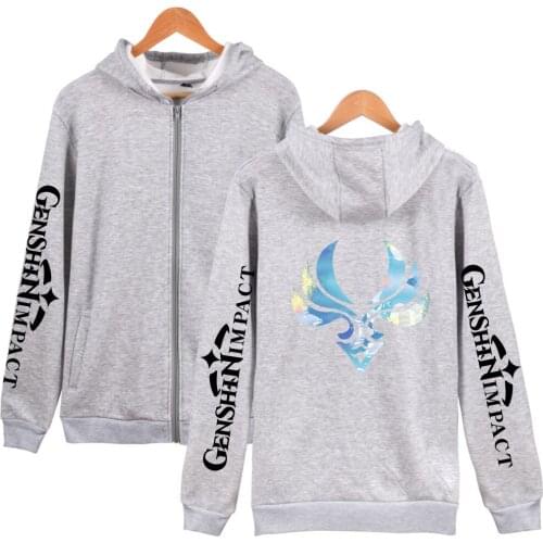 Genshin Impact Zipper Hoodies boy/girls Sweatshirt Men Funny HarajukuStreetwear Personality Genshin Impact Coats Zip Jackets
