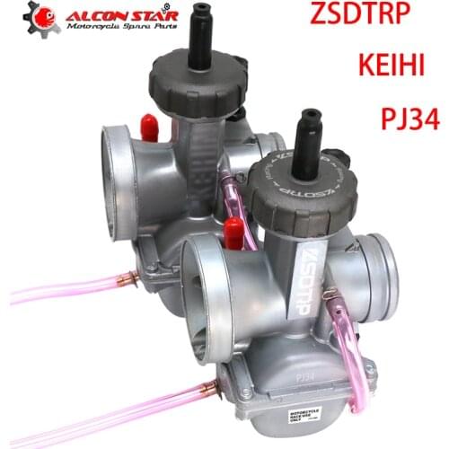 Alconstar Keihin PJ34 34mm Carb Carburetor For KEIHIN 200CC 250cc Pit Dirt Bike 2T Stroke Motorcycle
