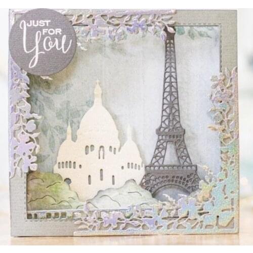 Tower Architecture Landscape Metal Cutting Dies for DIY Craft Making Card Album Decorative Embossing Stencils