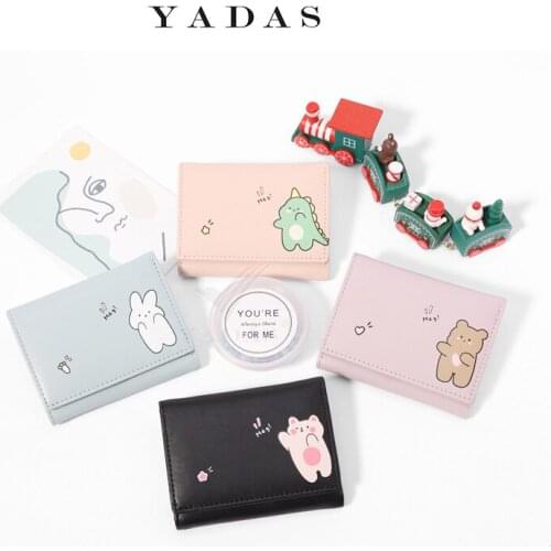 YADAS Fashion Wallet Female Student Cartoon Cute Animal Wallet Ladies New Change Card Case