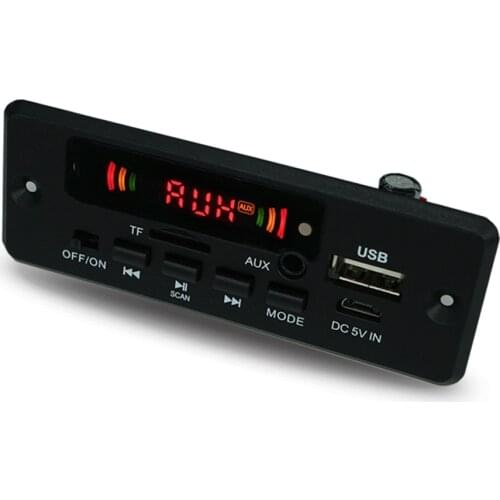 Handsfree Bluetooth 5.0 MP3 Player Decoder Board 2x3W Speaker Car FM Radio Module 5V/12V/36V TF USB AUX Audio Car Module