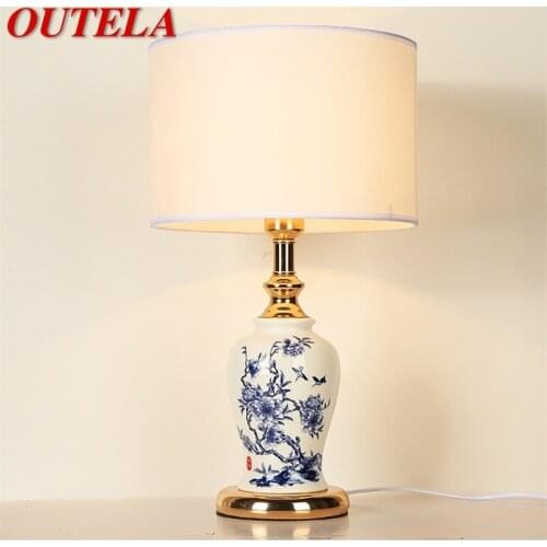 OUTELA Table Lamps Modern LED Luxury Design Creative Ceramic Desk Lights For Home Bedroom
