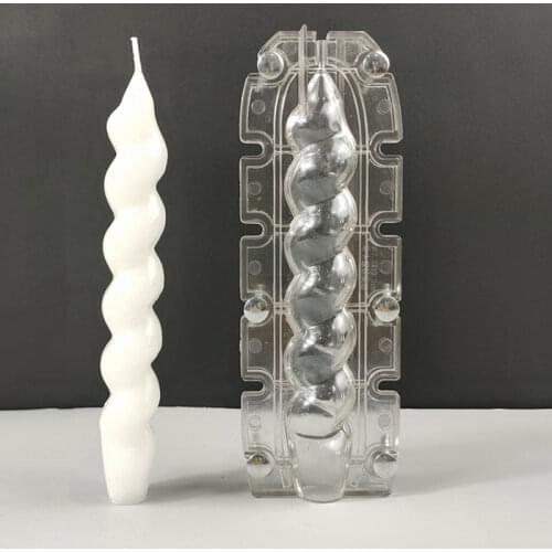 New Candlelight Dinner Candle Mold 3D Round Long Brush Holder Candle Mold DIY Handmade Candle Mold Church Candle Making Mold