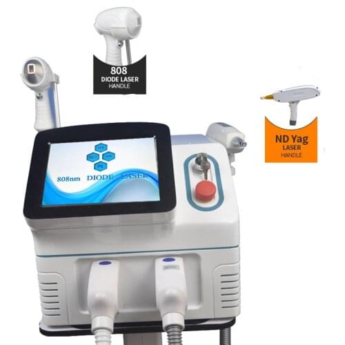 Portable 2 in 1 ND YAG 1064 532 755 Laser Picosecond tattoo removal and diode laser hair removal machine