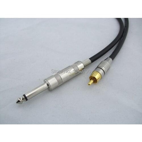 Gold plated 6.5/6.35/6.3 to Lotus flower head Power amplifier line Connecting line Audio and video cables 1M 3.2ft