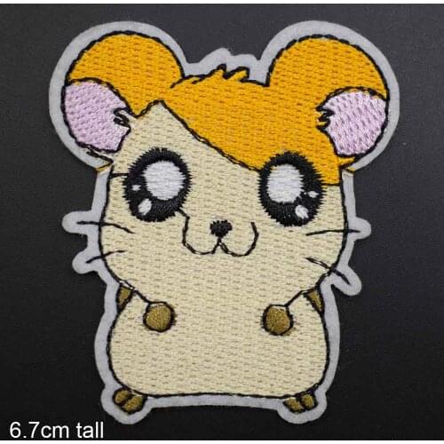 Trotting Hamtaro Cartoon Anime Iron on Lovely Embroidered Cloth Patch For Girls Boys Clothes Stickers Apparel Garment