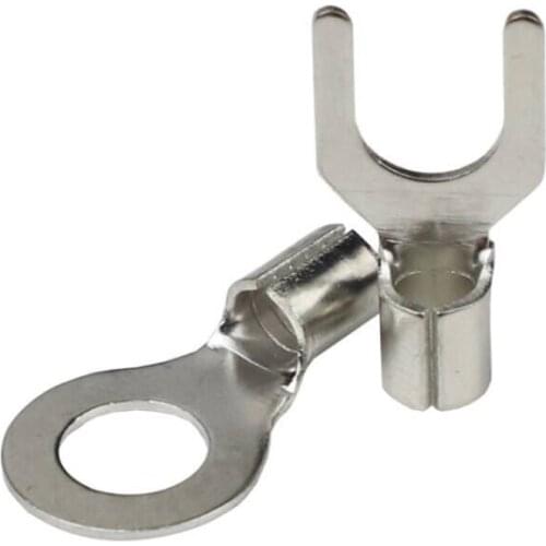 320Pcs/box Metal Terminals Non-Insulated Ring Fork U-type Brass Terminals Assortment Kit Cable Wire Connector