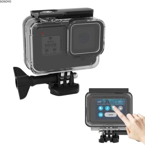 60M Waterproof Case Underwater Diving Protective shell With Touch Screen Back Cover Set For GoPro 8 Action Camera Accessories