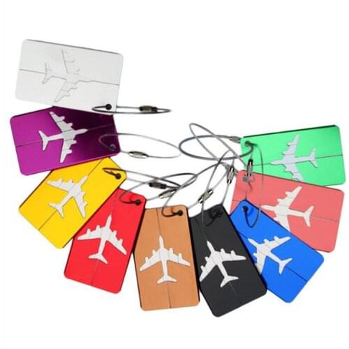 Aluminum luggage tag Boarding flight baggage card Fashion Travel Luggage Label Straps Suitcase Luggage Tags Drop Shipping