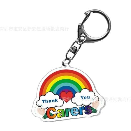 Bisexual Peripheral Homosexual Charm LGBT Rainbow Pendant Acrylic Key Ring