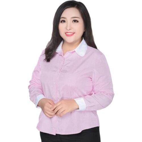 Ethnic 2020 Social Autumn Work Shirt Office Blouses Plus Size Blouses For Women 7xl 8xl 9xl Blusas Elegant Slim Ladies Tops A461