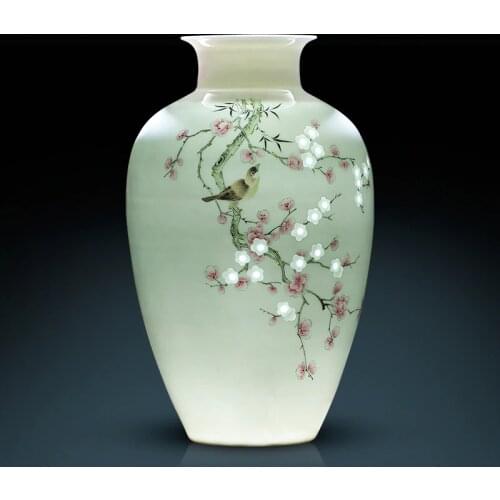 Jingdezhen Porcelain Vase Master Master New Chinese Hand Painted vase Pastel Home Living Room Office Decorations ceramic vase