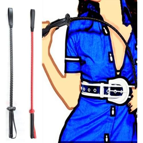 BDSM Spanking Paddle Whip PU Leather Long Horse Whip Sex Slave Cosplay Exotic Accessorry Torture Gear SM Couple Flirt Sex Toys