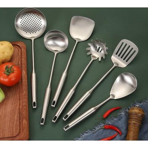 Stainless steel Kitchenware Cookware Cooking Tool Spatula Ladle Egg Beaters Shovel Spoon Soup Kitchen Utensils Set kitchen ware