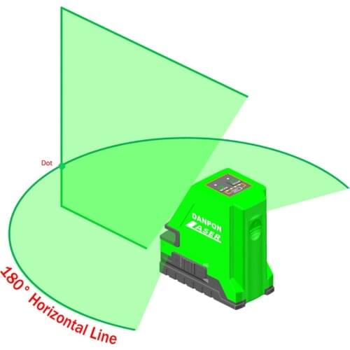 Danpon Laser Level Green 2 Line,High Brightness,Horizontal Line 180°,Modules are Assembled with Aspheric Glass Lens.VH-181