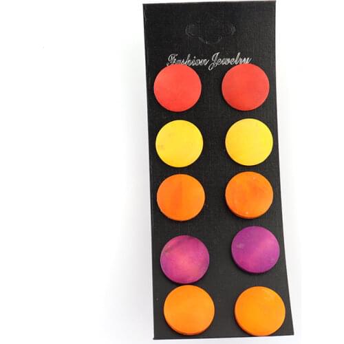 Colorful Natural Round Wooden Studs